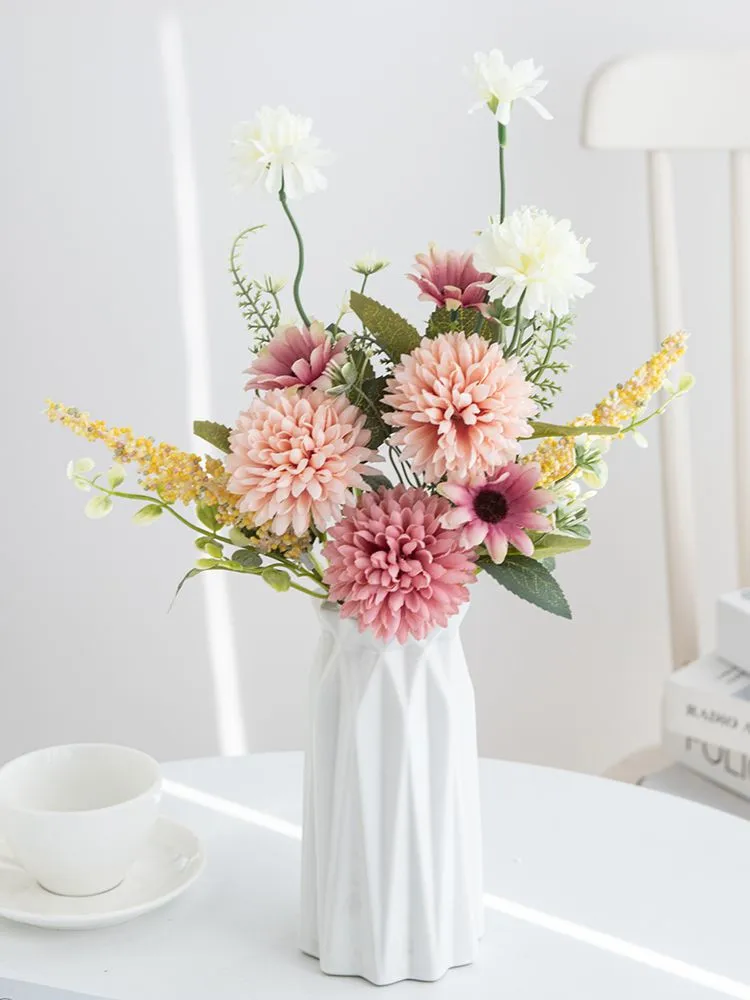 1/2pc Silk Artificial Flowers Bulbous Chrysanthemum Bubble Festival Wreaths Wedding Bridal Bouque Home Room Yard Decor Diy Gifts