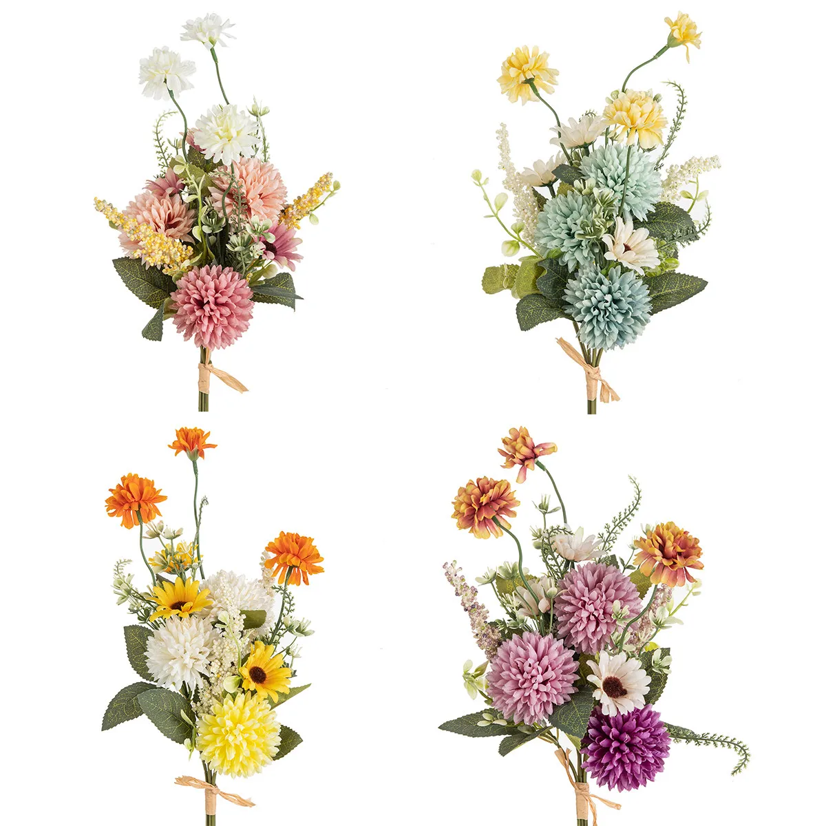 1/2pc Silk Artificial Flowers Bulbous Chrysanthemum Bubble Festival Wreaths Wedding Bridal Bouque Home Room Yard Decor Diy Gifts