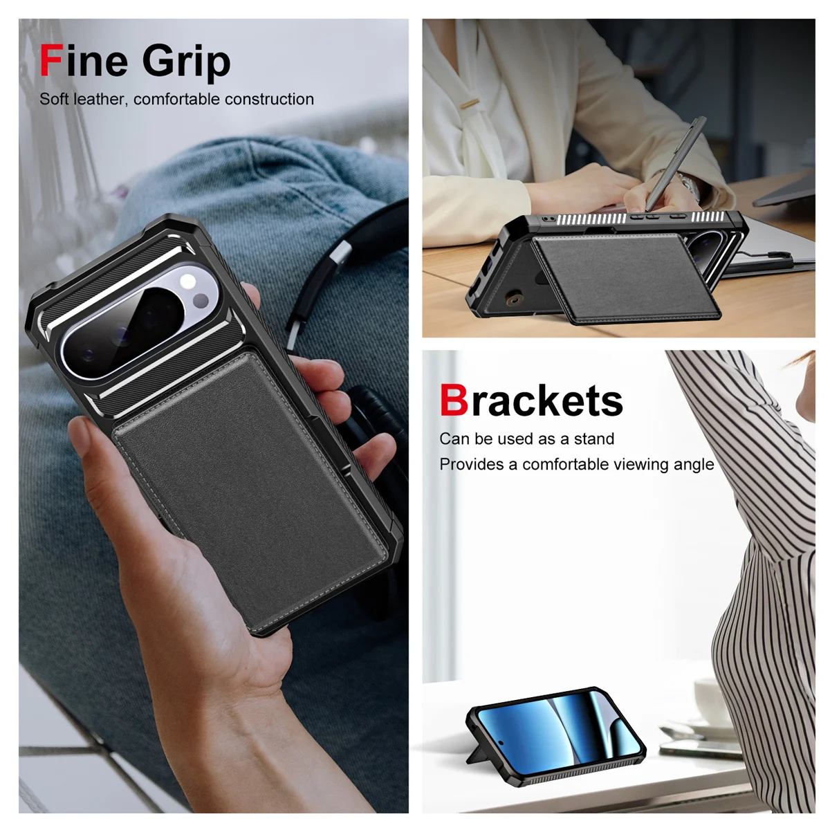 Left-Right Flip Card Slot Wallet Leather Phone Case for Google Pixel 7 8 9 10 11 Pro XL Shockproof Pocket Cover for Pixel 9A 8A