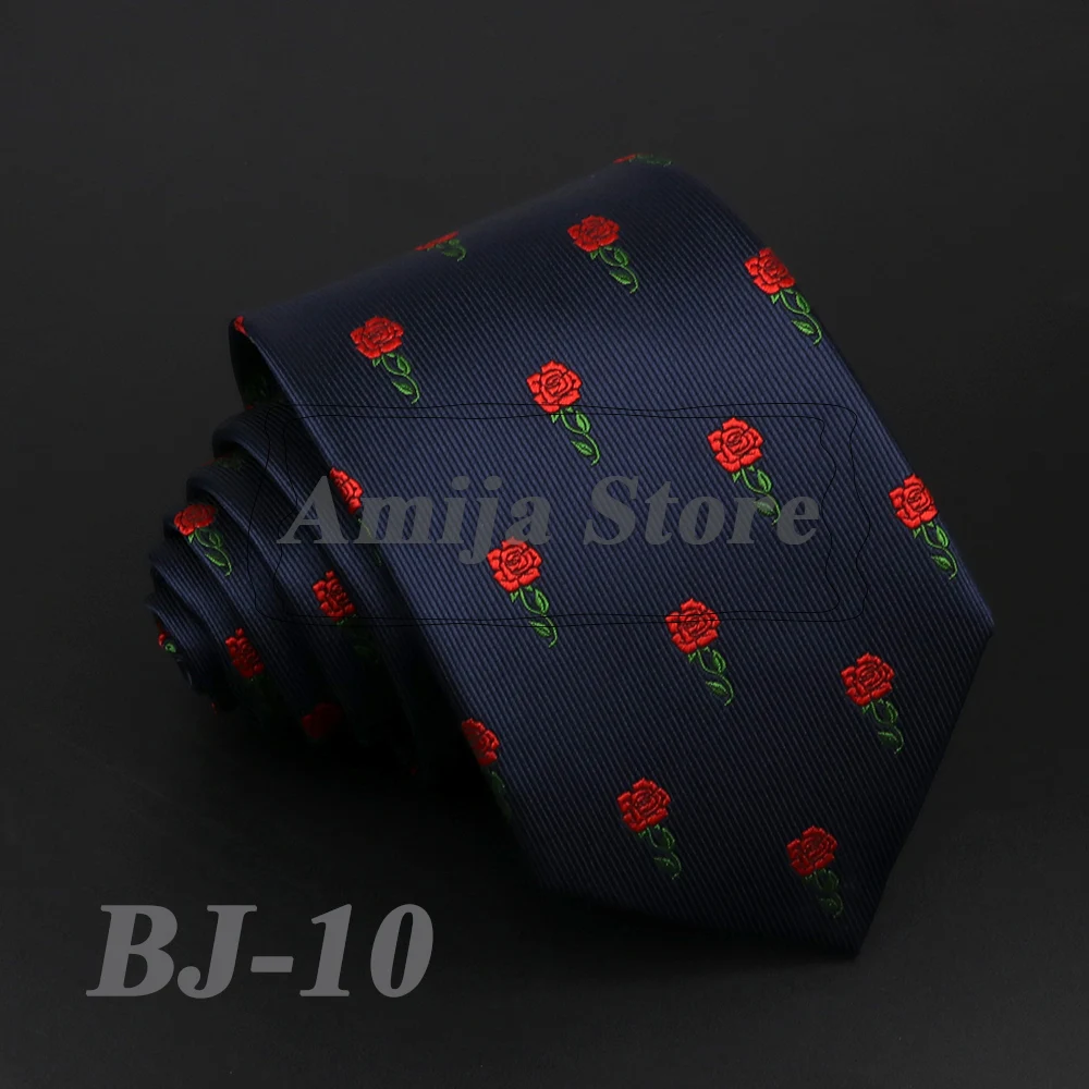 New Fashion Men's Tie Print Floral Rose Flower Design Neckties Accessories Daily Wear Cravat Wedding Party Original Gift For Man