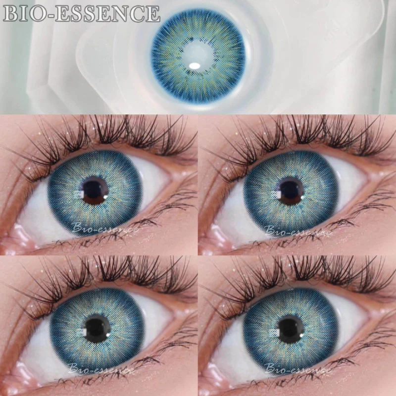 Bio-essence 1Pair Colored Contact Lenses Color Lens Eyes Lentillas Verdes Naturales Lenses With Diopters Fashion Lenses