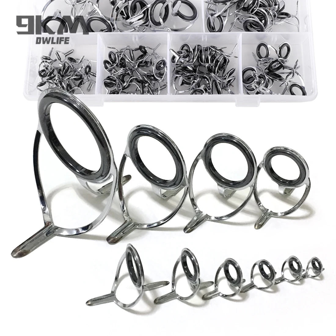 Rod Repair Guides Kit Stainless Steel Fishing Rod Guides Freshwater Seawater Fishing Rod Building Guide Ceramic Rings 4mm~38mm