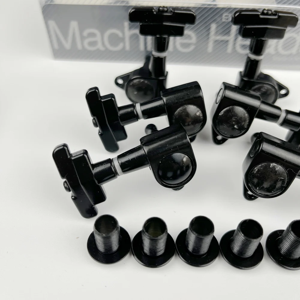 KAYNES J-109 3R+3L Electric Guitar Machine Heads Tuners Art Deco Rotomatic Imperial Style Head Tuning Pegs Chrome Black Gold