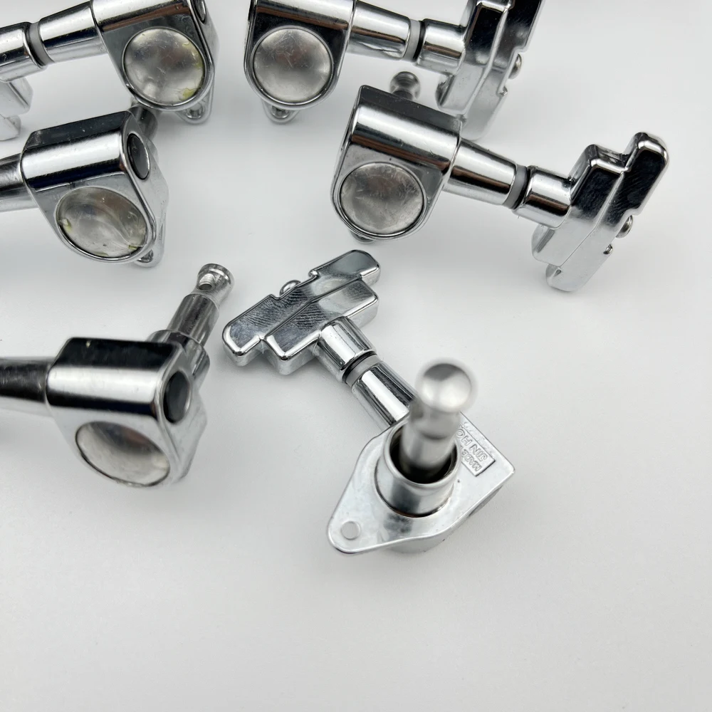 KAYNES J-109 3R+3L Electric Guitar Machine Heads Tuners Art Deco Rotomatic Imperial Style Head Tuning Pegs Chrome Black Gold