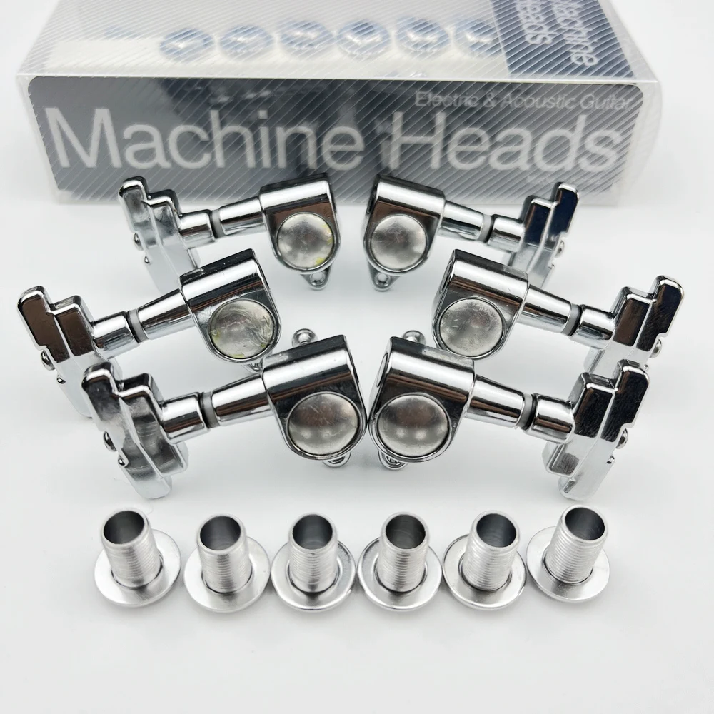 KAYNES J-109 3R+3L Electric Guitar Machine Heads Tuners Art Deco Rotomatic Imperial Style Head Tuning Pegs Chrome Black Gold