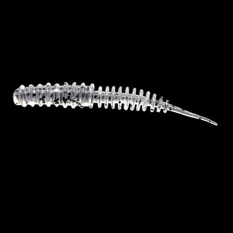 10Pcs/lot Silicone Fishing 6cm 1.3g Soft Lures Spiral Tail shrimp odor Additive Artificial Rubber soft Bait Bass pesca Tackle
