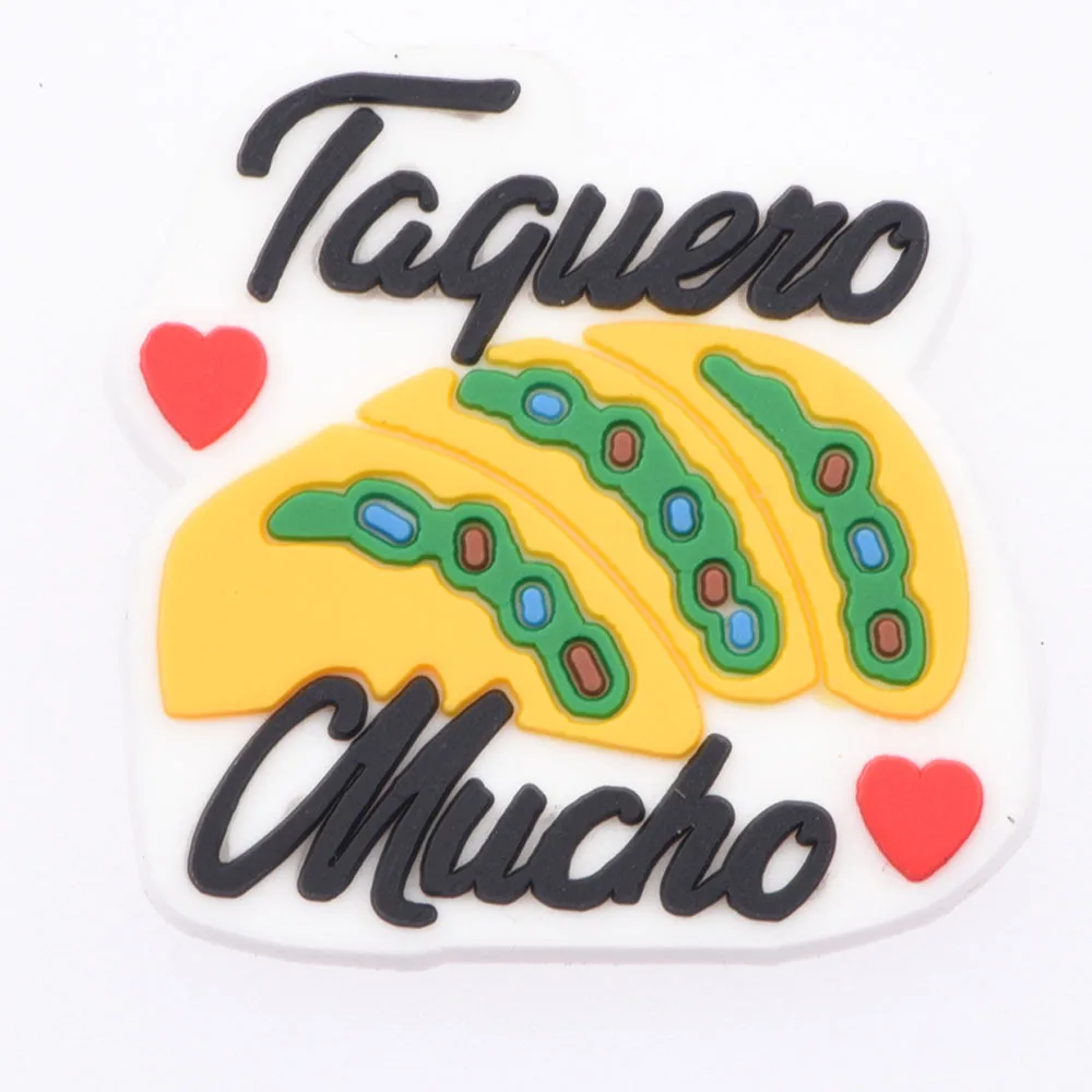 1 PCS Mexican Shoe Charms Sauce Drink Food Shoes Buckle Accessories for Clogs Sandals Wristband Decorations Kids Party Gifts