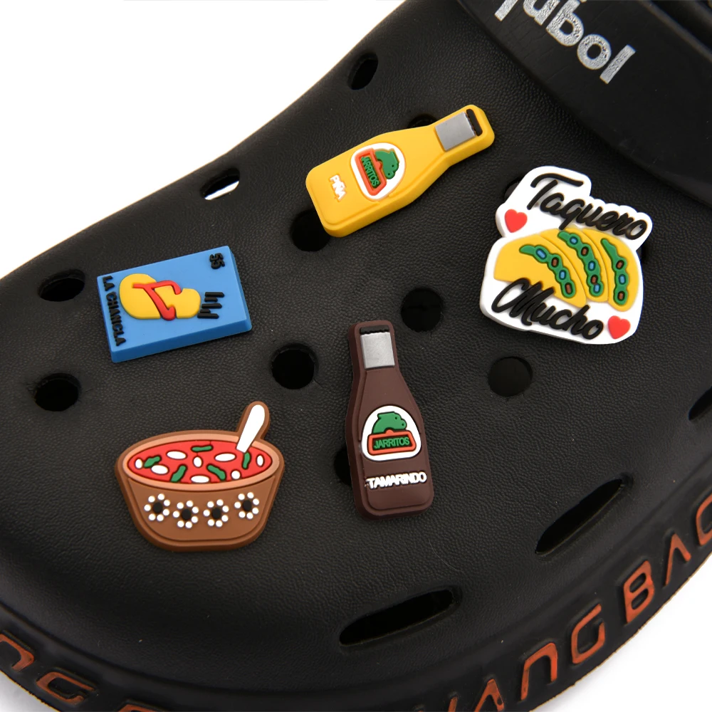 1 PCS Mexican Shoe Charms Sauce Drink Food Shoes Buckle Accessories for Clogs Sandals Wristband Decorations Kids Party Gifts