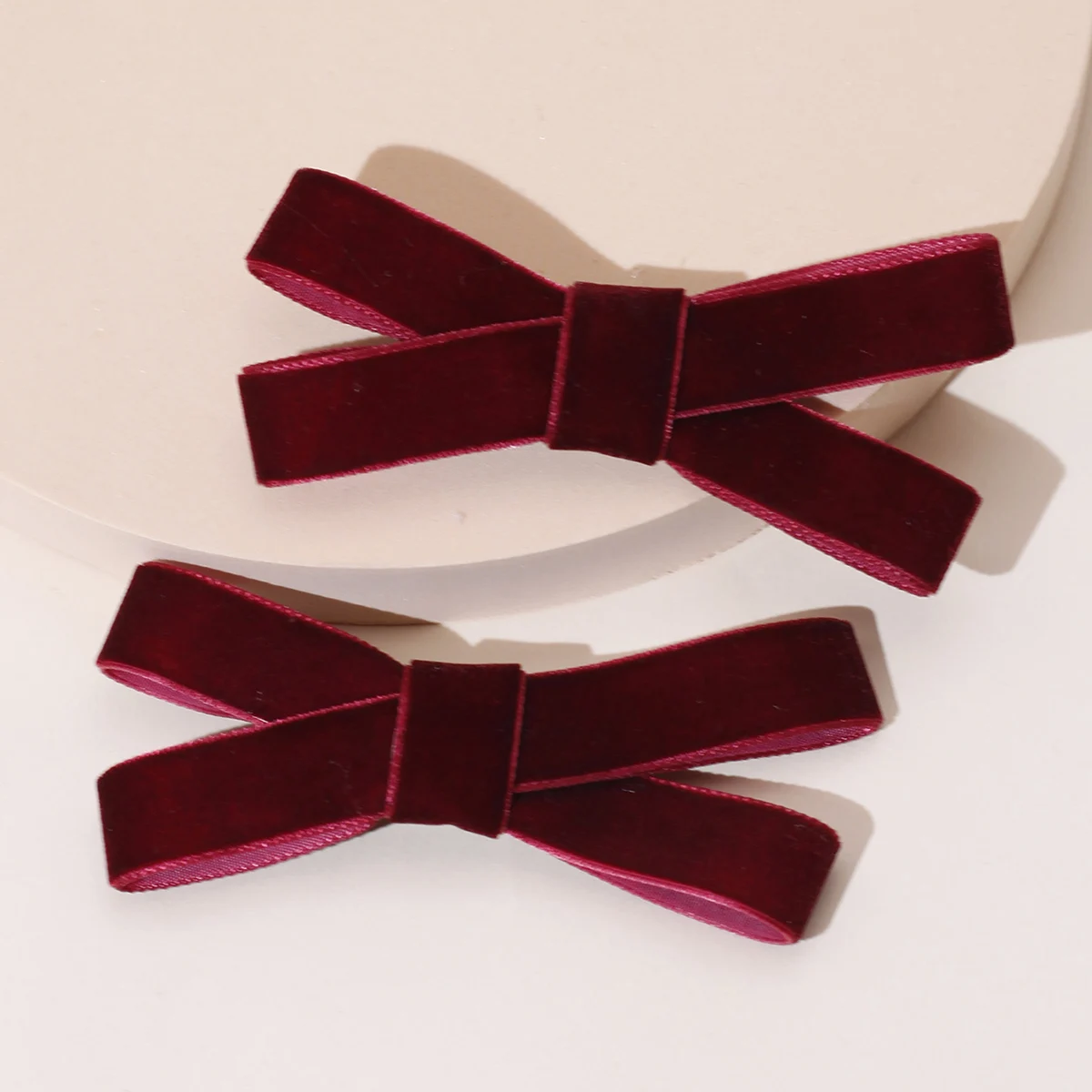 Lystrfac 1/2Pcs New Velvet Black Hairpin for Women Girls Vintage Head Bow Hair Clips Headdress Female Hair Accessories