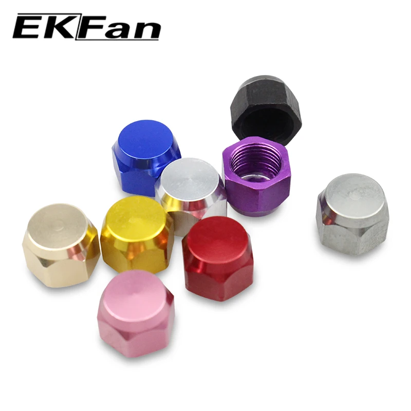 EKfan M8 Daiwa M7 Shimano Left / Right Hand Nut With Black 15MM Lock Washers and Screws For Baitcasting Fishing Reel DIY Parts