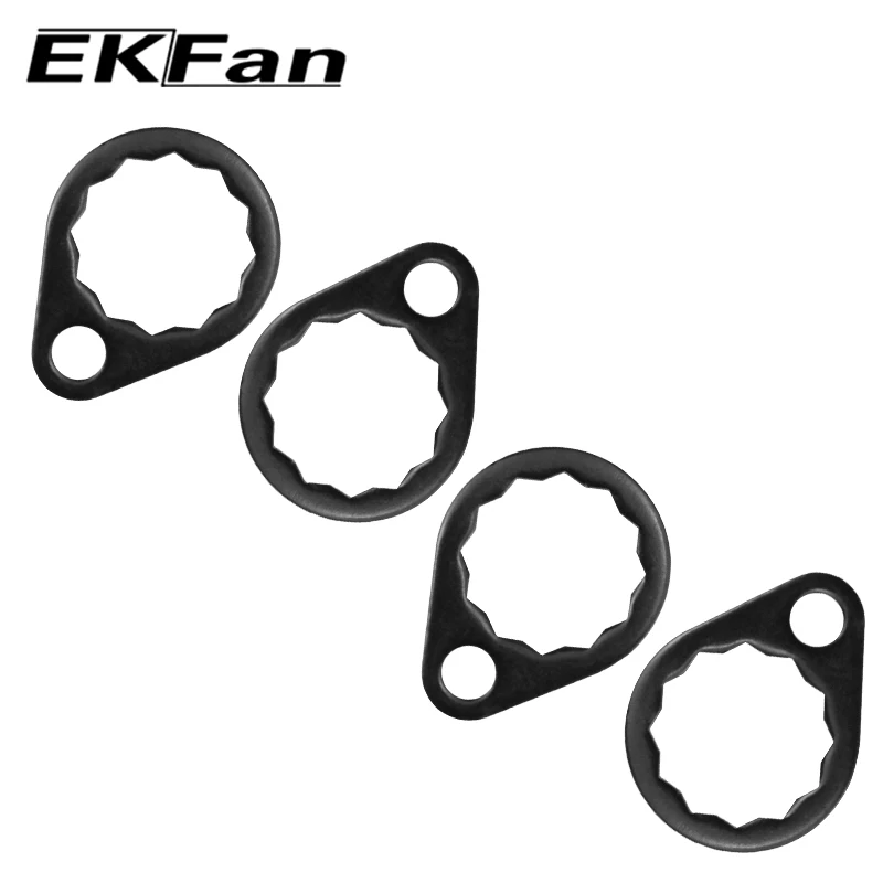 EKfan M8 Daiwa M7 Shimano Left / Right Hand Nut With Black 15MM Lock Washers and Screws For Baitcasting Fishing Reel DIY Parts
