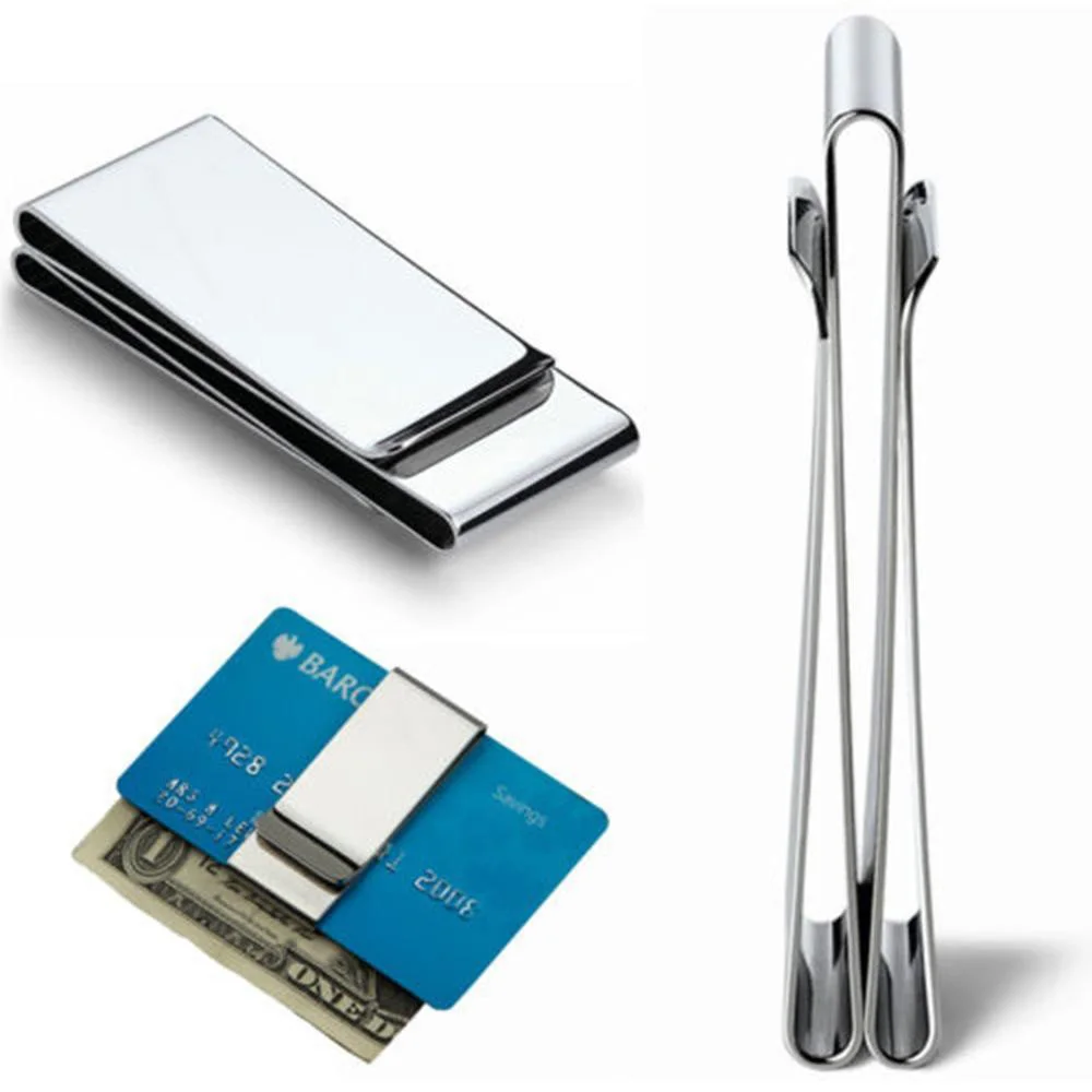 New Fashion Men's Pocket Money Clip Dollar Metal Clamp Card Clips Card Purses Women Metal Clamp For Money Cash Holder