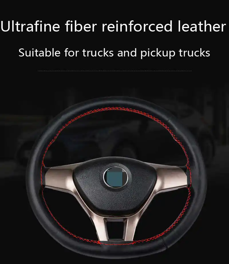 40CM 42CM 45CM 47CM 50CM Car Truck Extra Large Artificial Leather Steering Wheel Braid Cover Universal Auto Interior Accessories