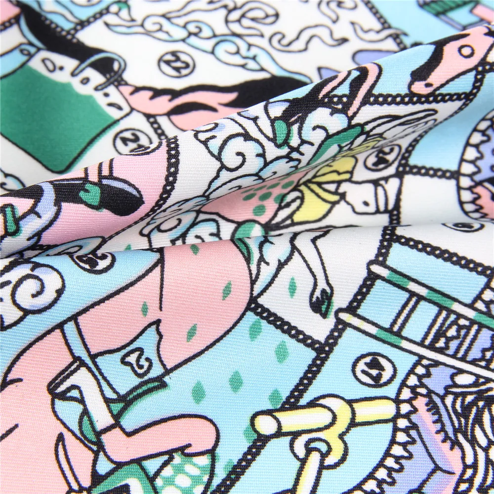 Manual Hand Rolled Twill Silk Scarf Women Hopi Print Square Scarves Wraps Echarpes Curled Foulard Femme Bandana Hijabs 90CM