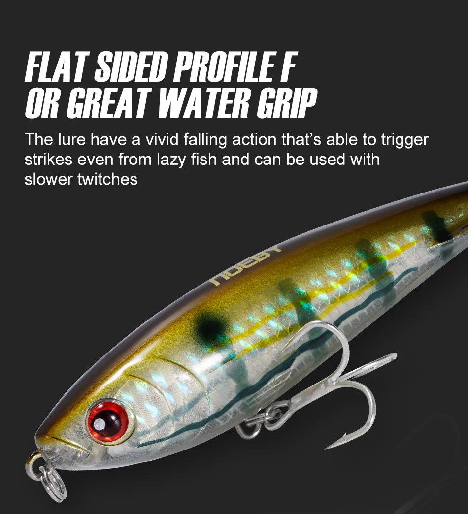 Noeby Sinking Pencil Fishing Lure 95mm 25g Sinking Stickbait Artificial Hard Bait Long Cast for Seabass Pike Fishing Lures