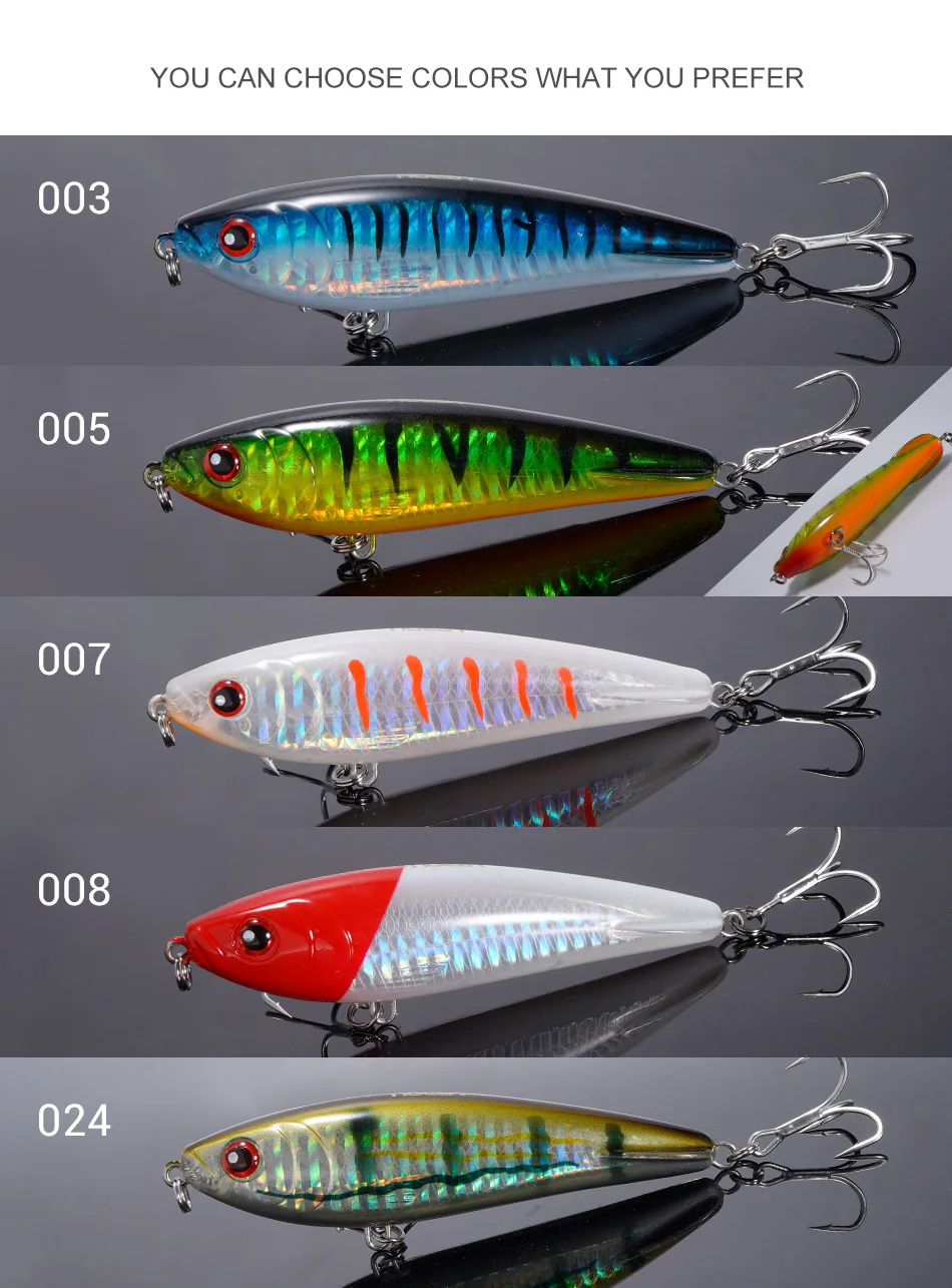 Noeby Sinking Pencil Fishing Lure 95mm 25g Sinking Stickbait Artificial Hard Bait Long Cast for Seabass Pike Fishing Lures