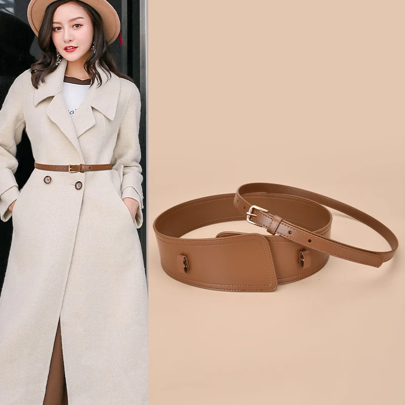Fashion Wide Women Belts Designer Women Real Leather Belt Metal Pin Buckles Female Soft Comfortable ClothesWaistbandsAccessories