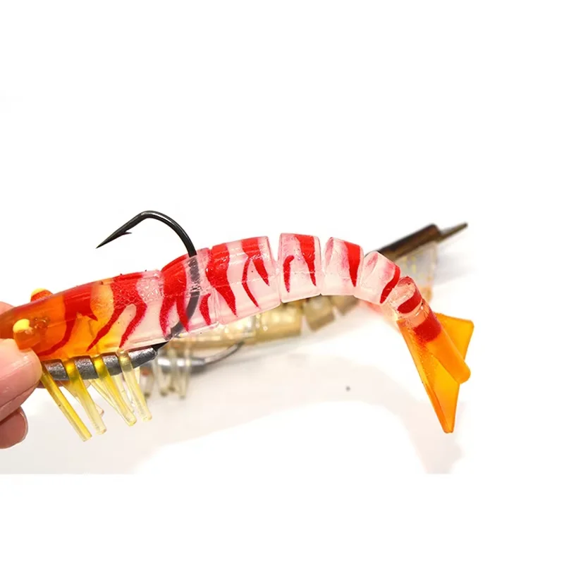 TAKEDO LIVE SHRIMP LV01A 90MM 8G 120MM 17G Prawn Lure TPR Artificial Bait Soft Lure Fishing Shrimp Lure Sea Bass Lure