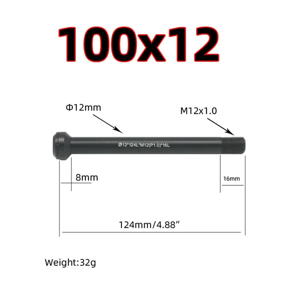 1x Thru Axle Lever 32g/44g Aluminum Alloy Black For Boost BMC Cube GHOST 1* 100x12mm/142x12mm/148x12mm