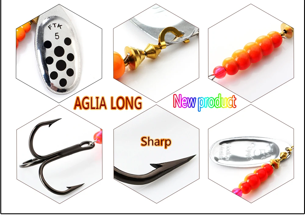 FTK 3.9g-15g Metal Spiner Bait Fishing Lure Spinner Fishing Spoon Lure Spinnerbait Hard Artificial Bait Pike Tackle