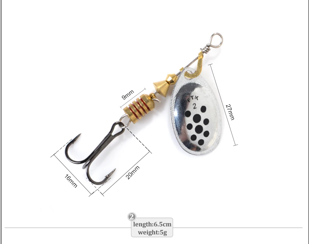 FTK 3.9g-15g Metal Spiner Bait Fishing Lure Spinner Fishing Spoon Lure Spinnerbait Hard Artificial Bait Pike Tackle