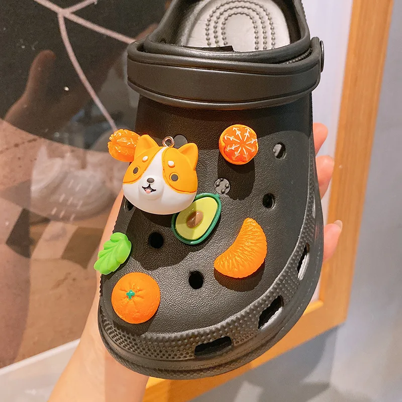 Cute Little Pig Hole Shoe Charms Accessories Shoe Buckle Lovely Little Yellow Duck Shoes Flower DIY Shoes Decorations