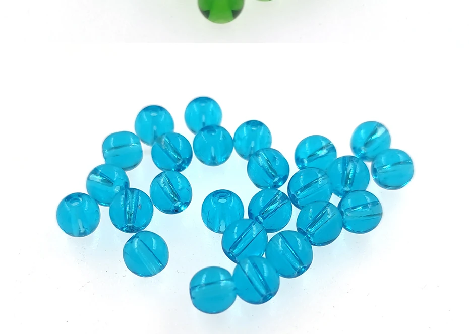 50-pieces Fishing Beads Stopper Round Brass Tackle Glass Beads 8mm 6mm Bait Rigs Accessories Carp Fishing Gear