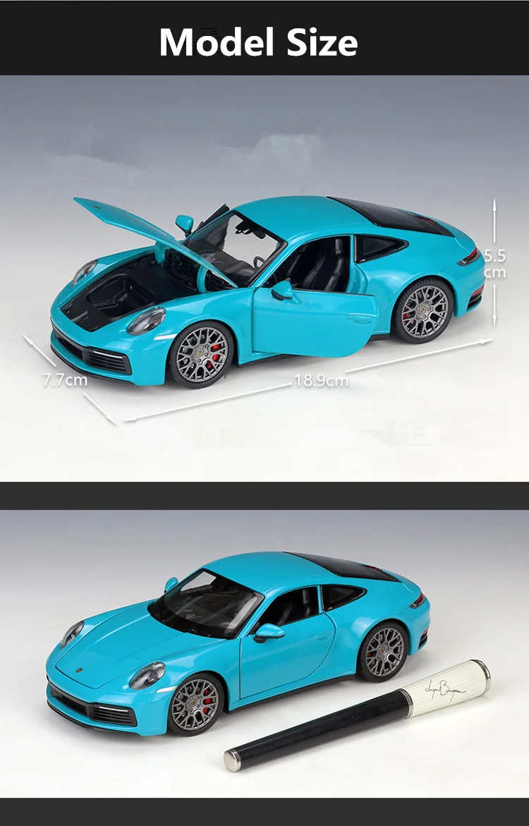 Welly 1:24 Porsche 911 Carrera 4S Coupe Alloy Sports Car Model Diecasts Metal Toy Vehicles Car Model Simulation Childrens Gifts