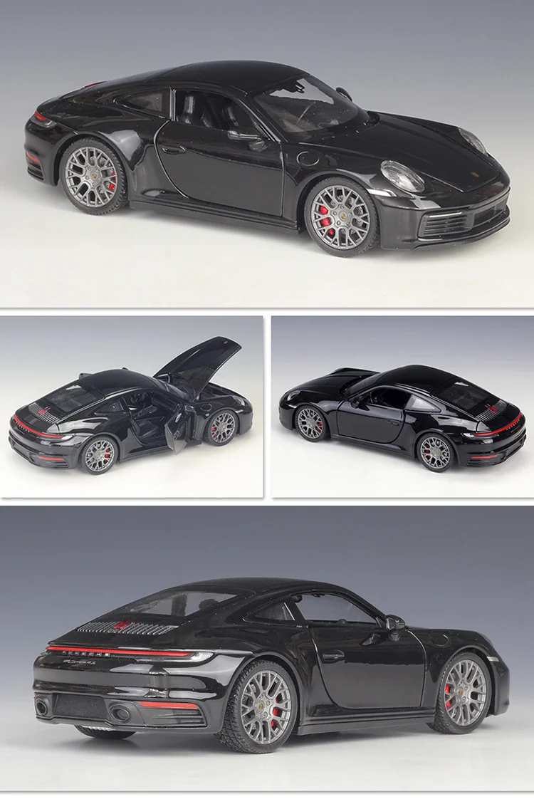 Welly 1:24 Porsche 911 Carrera 4S Coupe Alloy Sports Car Model Diecasts Metal Toy Vehicles Car Model Simulation Childrens Gifts