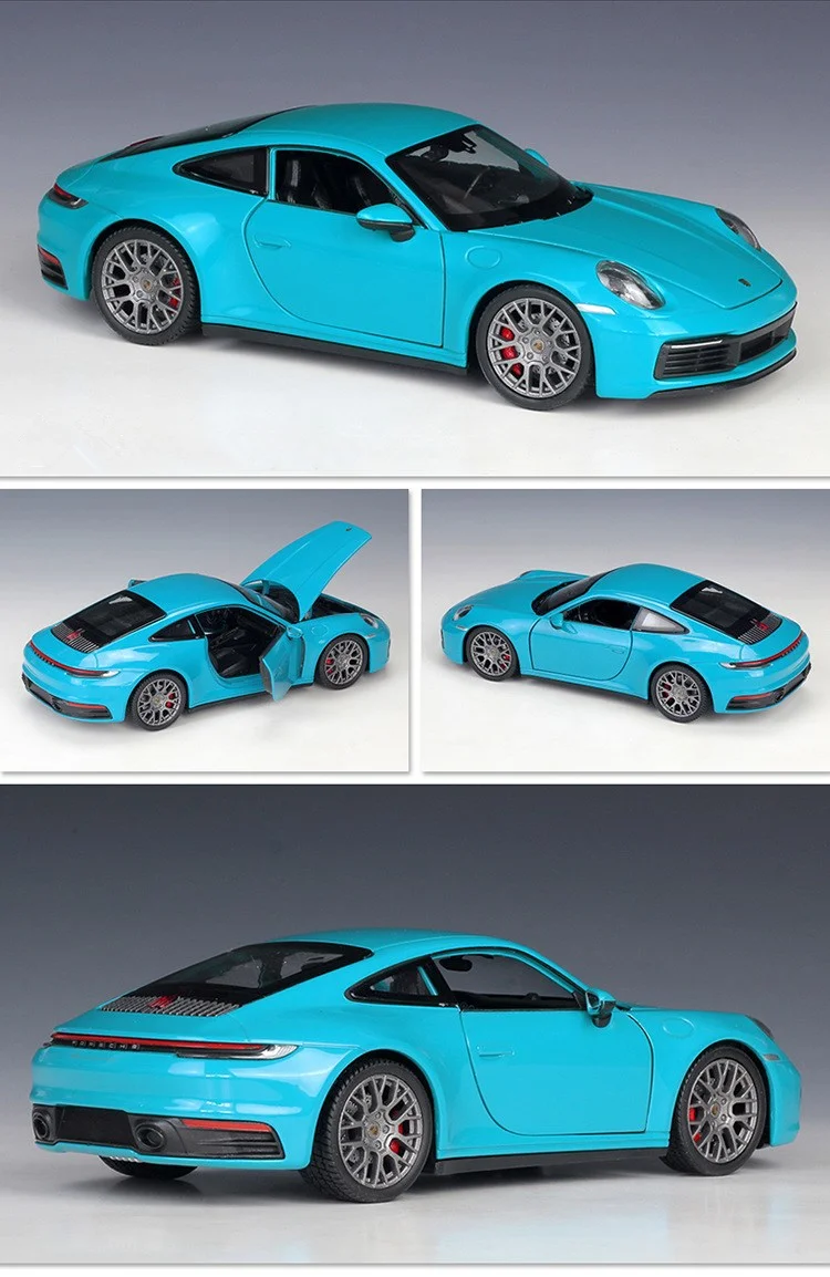 Welly 1:24 Porsche 911 Carrera 4S Coupe Alloy Sports Car Model Diecasts Metal Toy Vehicles Car Model Simulation Childrens Gifts
