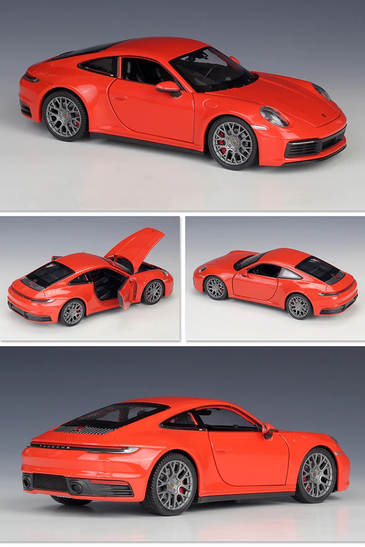 Welly 1:24 Porsche 911 Carrera 4S Coupe Alloy Sports Car Model Diecasts Metal Toy Vehicles Car Model Simulation Childrens Gifts