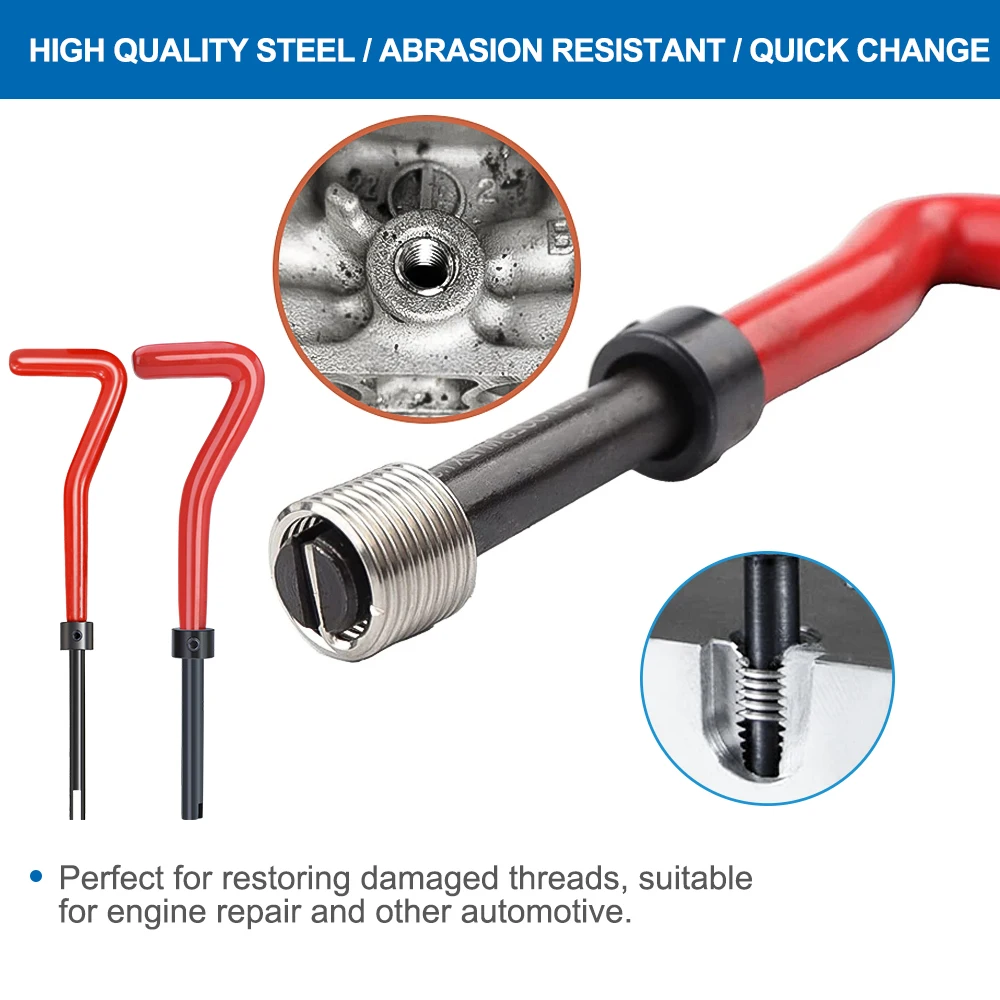 XUCHUAN 1PCS Thread Repair Set Metric M2-M16 For Restoring Damaged Threads Repair Tools Screw Thread Inserts