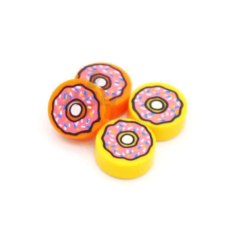 Mini Food Kitchen Accessories Toys Building Blocks Parts Hamburger Pizza Fries Cake Dessert Chocolate Cookies MOC Assemble Brick