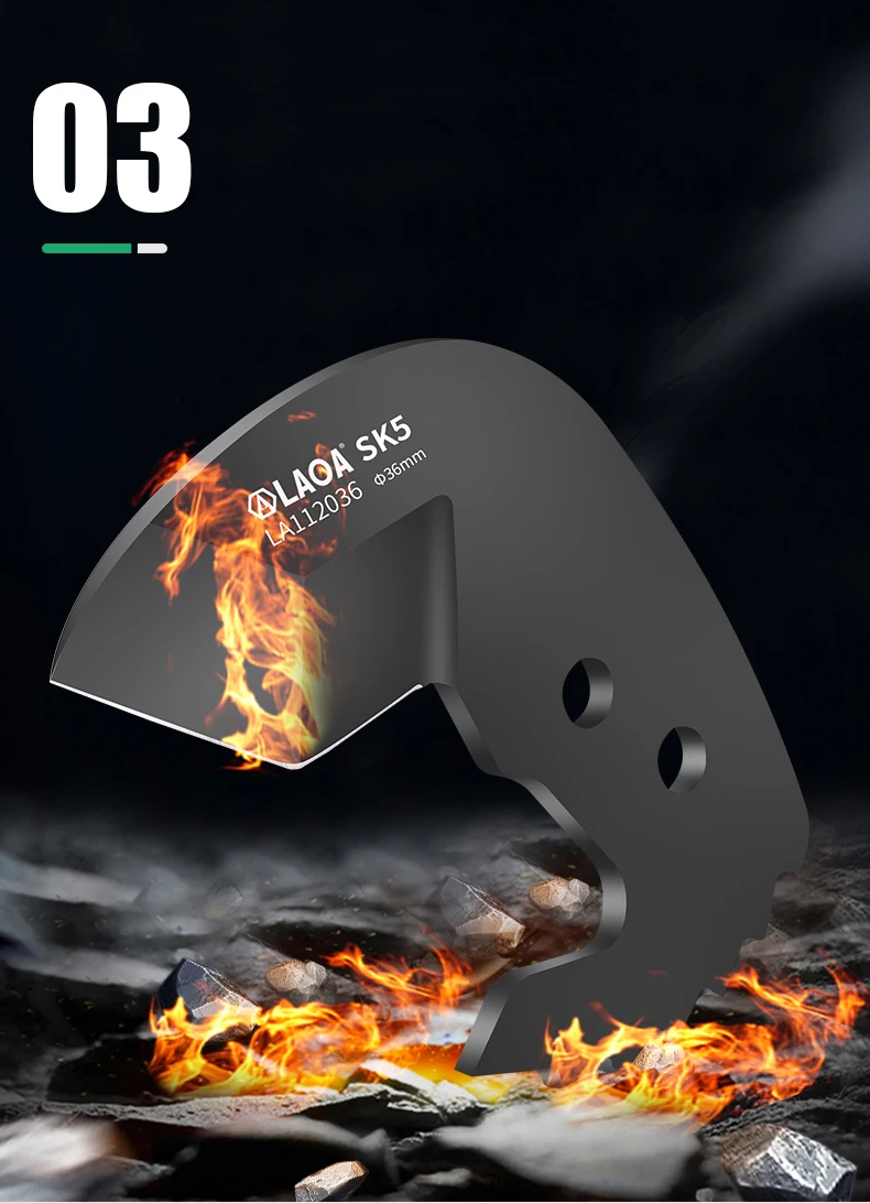 LAOA PVC Pipe Cutter 36mm Aluminum Alloy Body Ratchet Scissors Tube Hose Plastic Pipes PVC/PE/VE Cutting Plumbing Hand Tools