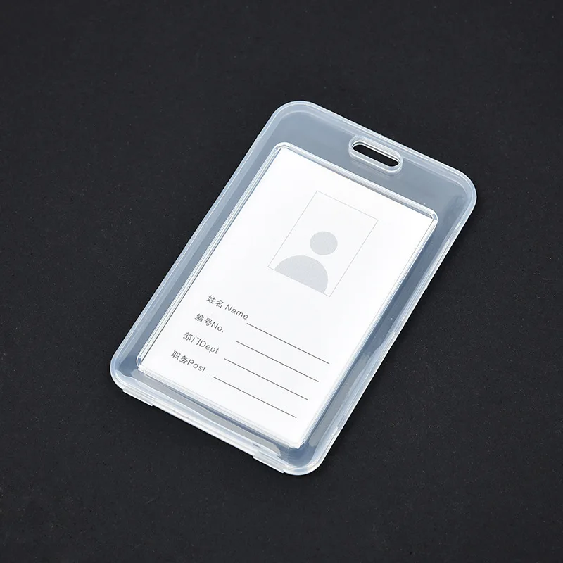 Women Men Transparent Card Cover Sleeves Unisex Work ID Clear Card Holder Protector Cover Badge Student Card Case Bag Pouch