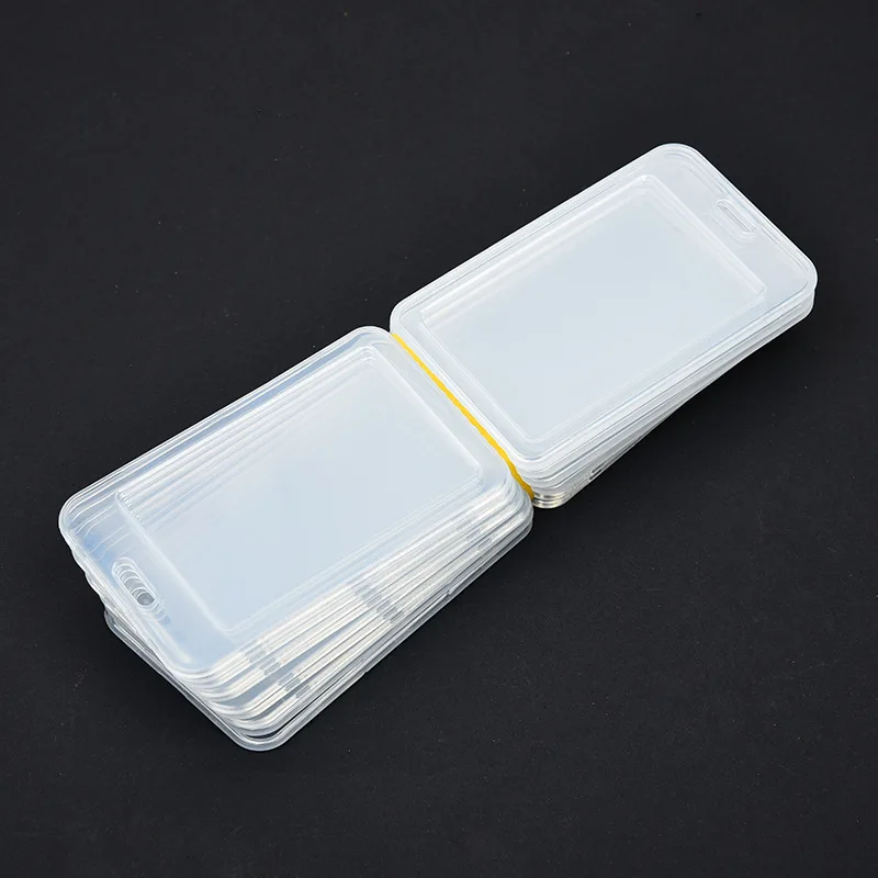 Women Men Transparent Card Cover Sleeves Unisex Work ID Clear Card Holder Protector Cover Badge Student Card Case Bag Pouch
