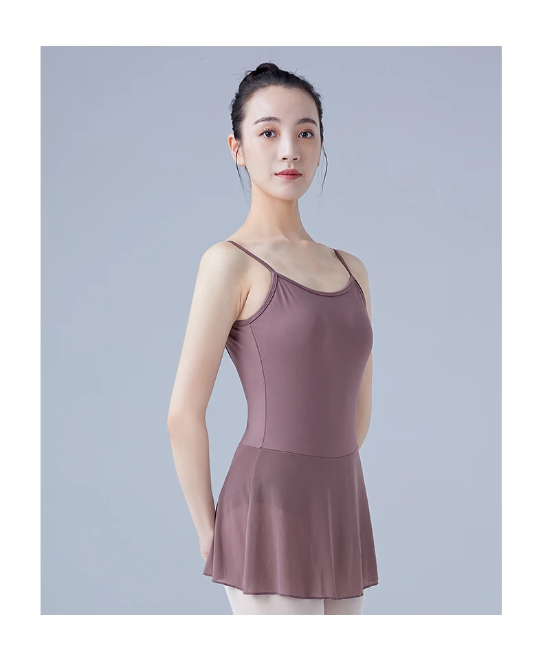 Women Ballet Dress Adjustable Strap Ballet Leotards Girls Adult Dance Camisole Nylon Dancewear Bodysuit Gymnastics Leotards