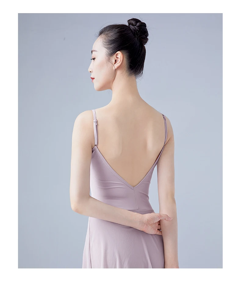 Women Ballet Dress Adjustable Strap Ballet Leotards Girls Adult Dance Camisole Nylon Dancewear Bodysuit Gymnastics Leotards