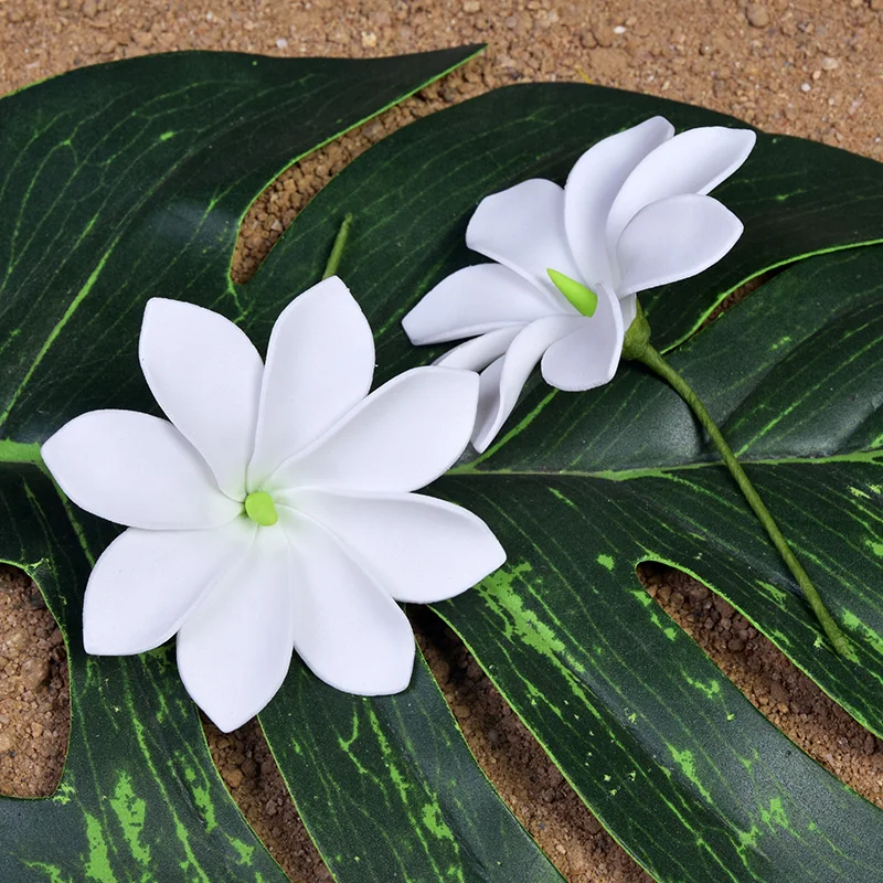 5Pcs/Set New Arrival Summer Beach Hairpin Artificial Tiare Flower Hair Clip Hawaii Tropical Headwear Hair Accessories Headflower