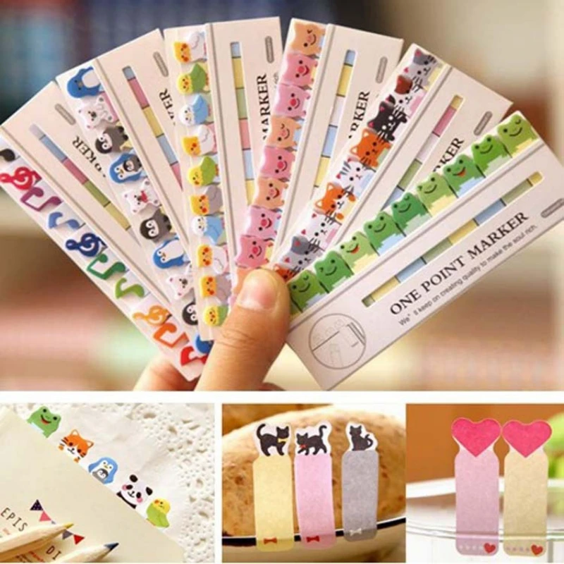 Korean Stationery Cartoon Animal Cute Sit N Times Paste Personality Mini Note Post Sticky Notes Cute Stationary Supplies