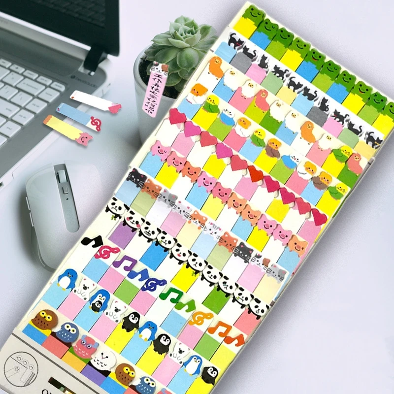 Korean Stationery Cartoon Animal Cute Sit N Times Paste Personality Mini Note Post Sticky Notes Cute Stationary Supplies