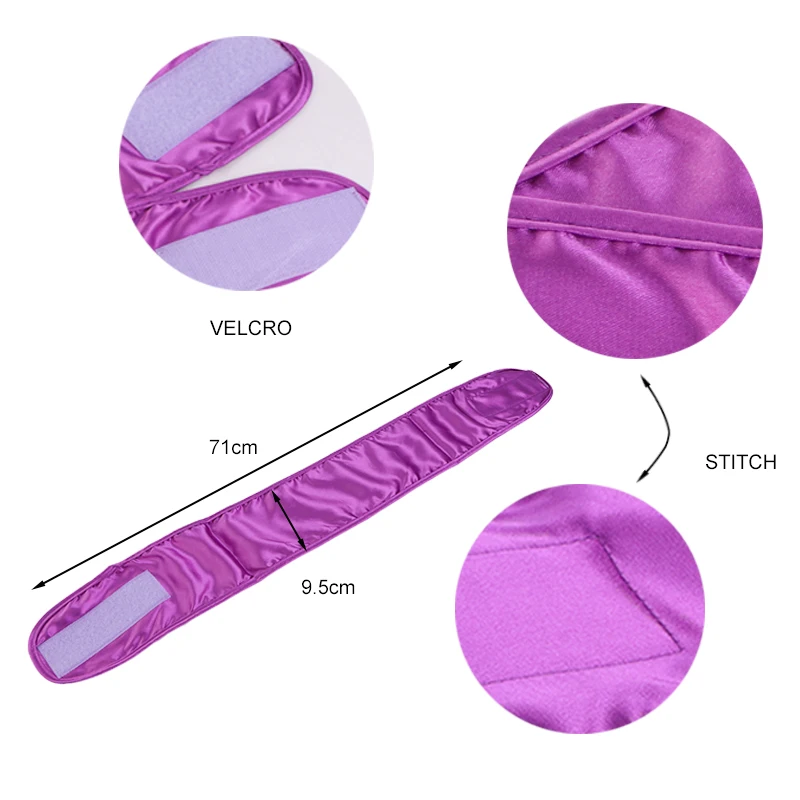 Women Silky satin Adjustable SPA Facial Headband Bath Makeup Hair Band Headbands for Face Washing Soft Toweling Hair Accessories