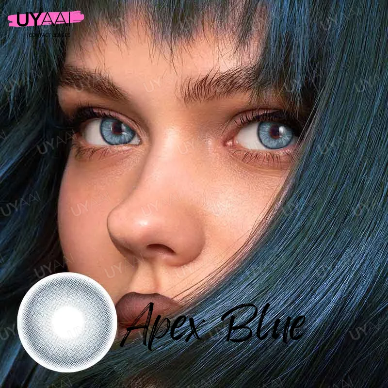 UYAAI 1 Pair Pupils Color Contact Lenses Green Colored Lenses Natural Colored Eye Lenses Cosmetics Eye Color Lenses