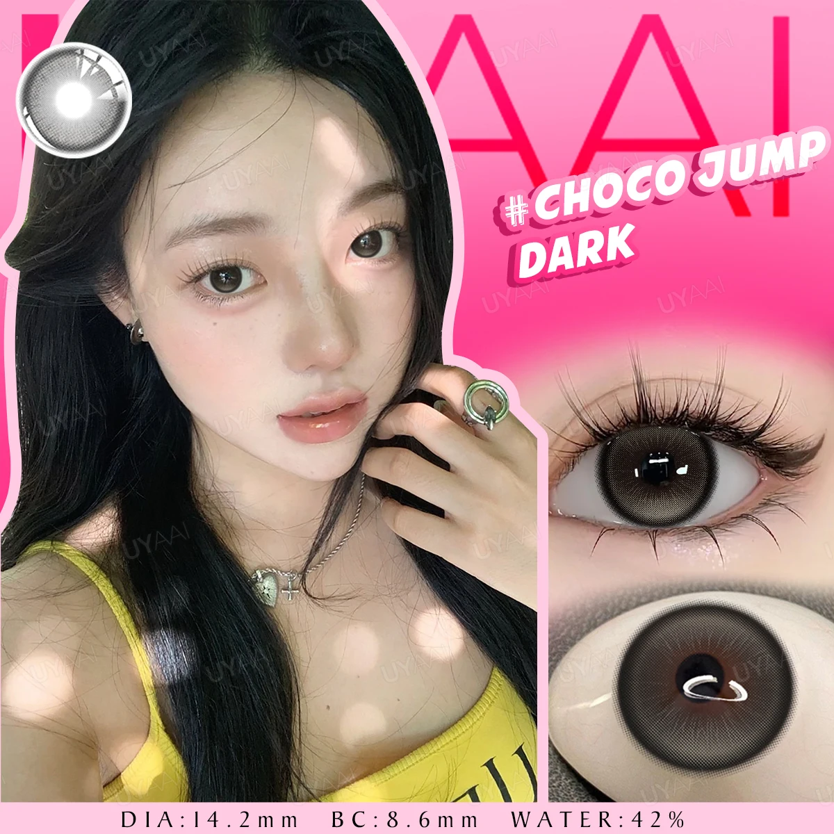 UYAAI 1 Pair Pupils Color Contact Lenses Green Colored Lenses Natural Colored Eye Lenses Cosmetics Eye Color Lenses