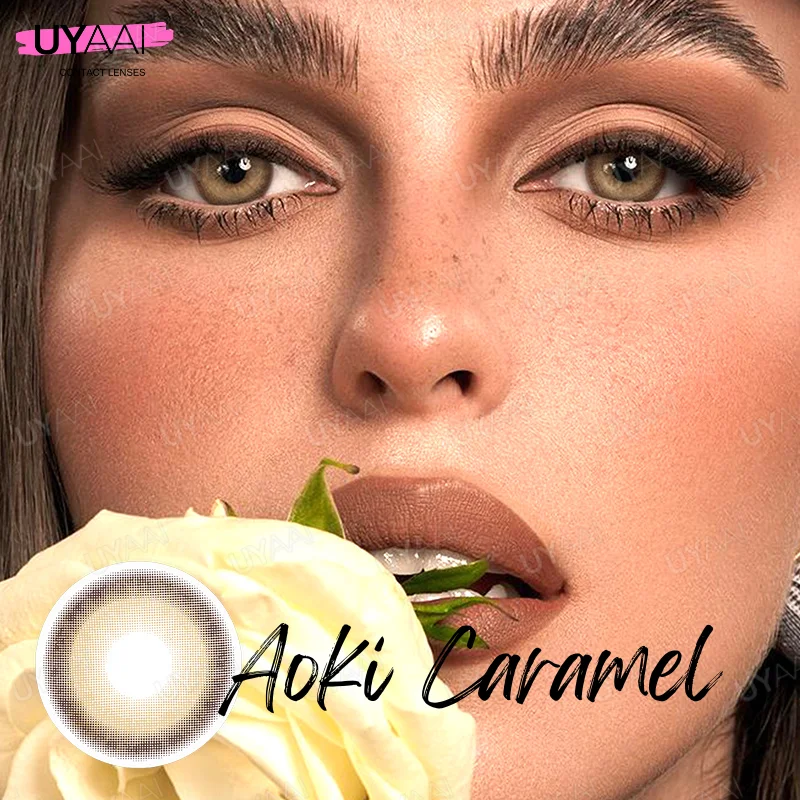 UYAAI 1 Pair Pupils Color Contact Lenses Green Colored Lenses Natural Colored Eye Lenses Cosmetics Eye Color Lenses