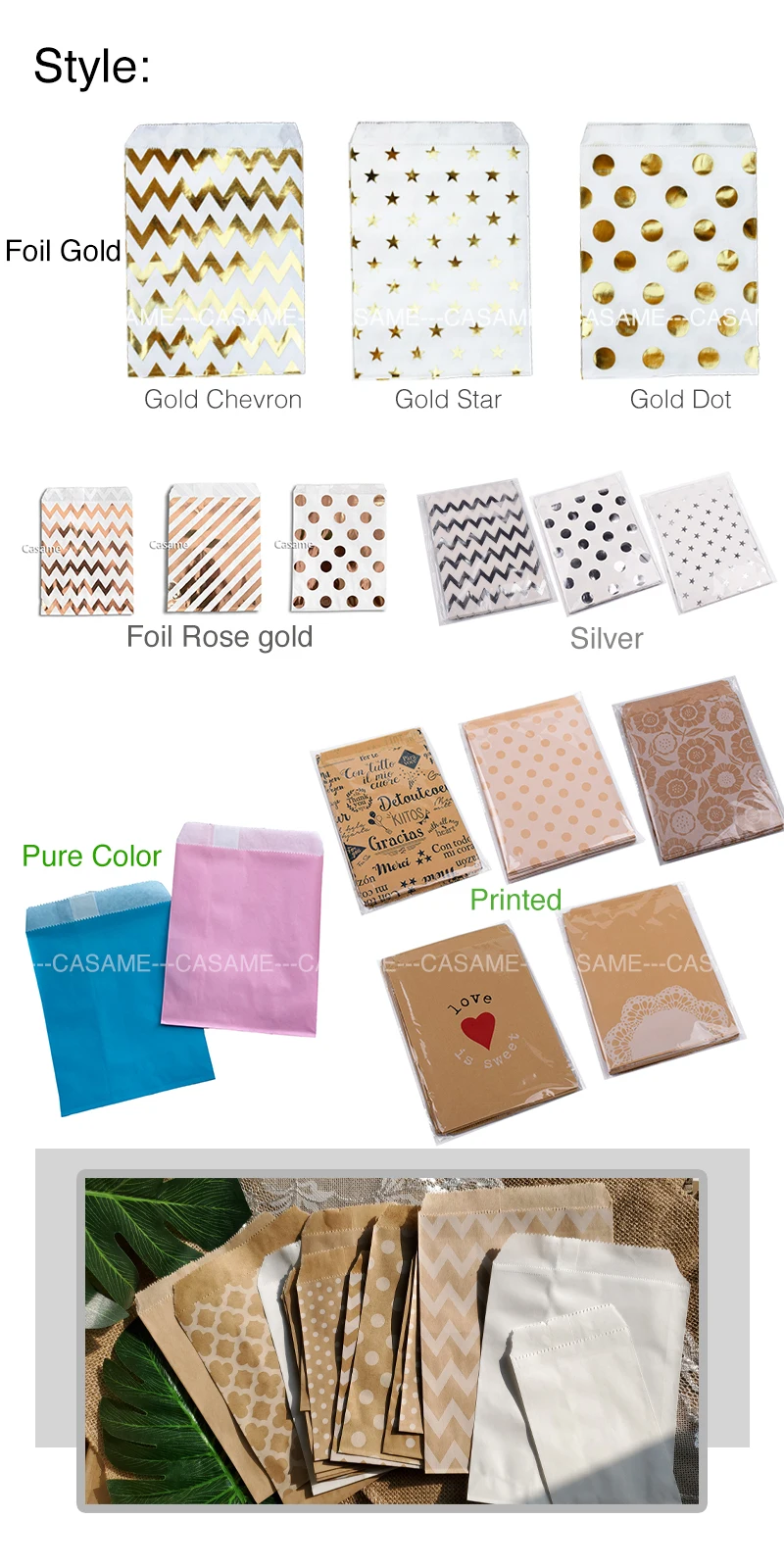 25Pcs 13x18cm Kraft Paper Biscuit Candy Bags Gift Packing Pouch Birthday Party Decoration Dessert Candy Bar Bag Snack Cookie