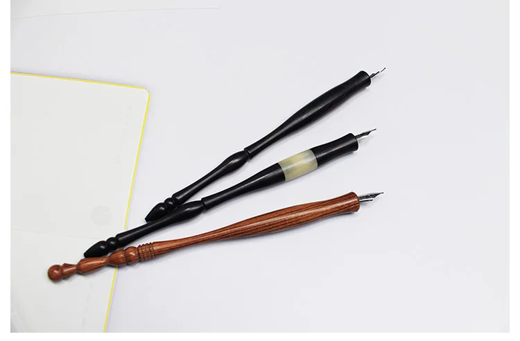 FEATTY Retro Dip Fountain Pen with 12 Nibs Art Calligraphy Writing Wooden Pen Set for Lettering Sketching Drawing Kit