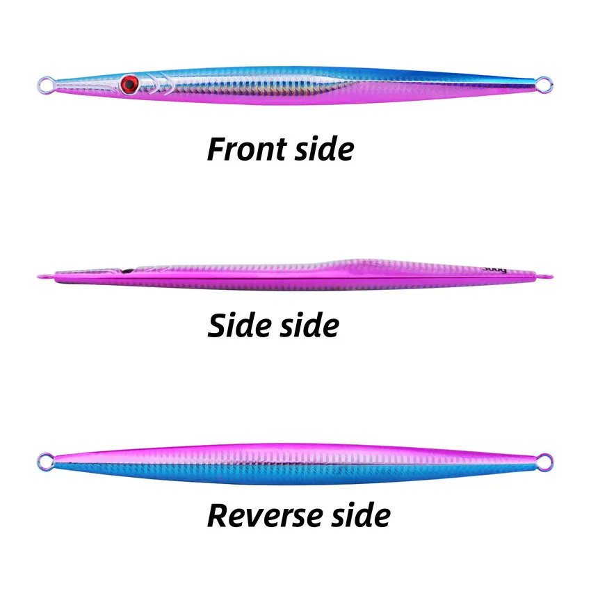 1pcs Iron Plate Jig Sea Fishing Long Strip Quick-Drawing Iron Plate Fish Fast Sinking And Slow Shaking Luminous Iron Plate 100g