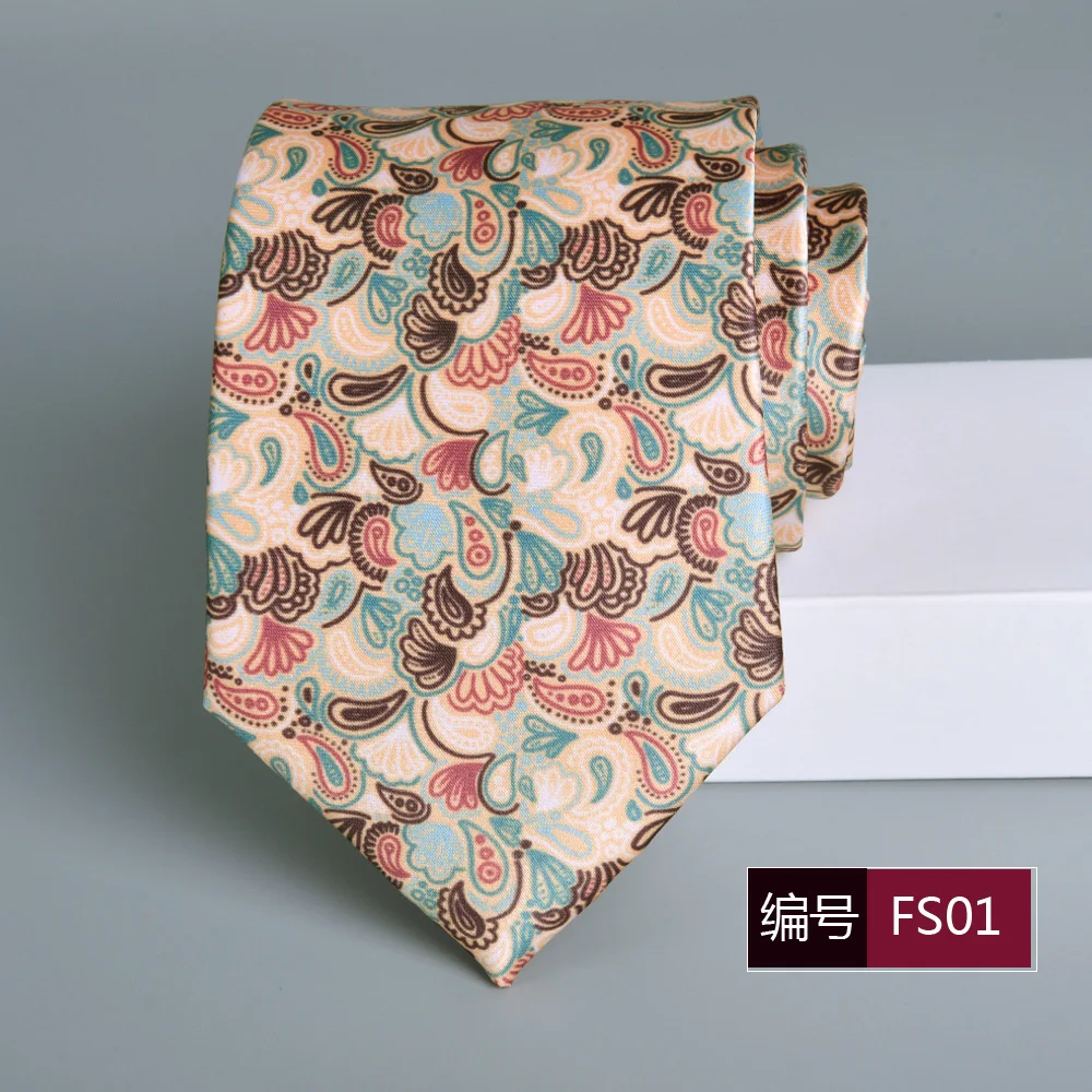 Vintage Silk Ties Men's Fashion 8cm Flower Floral Necktie For Men Wedding Business Meeting Gravata Soft Printing Tie Wed Gifts