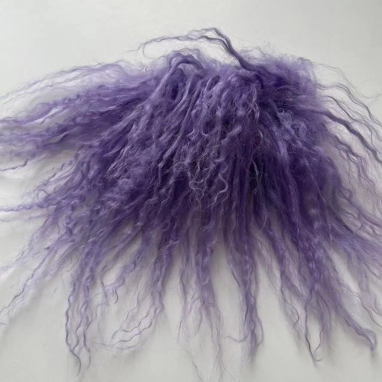 High Quality Sheepskin Wool Lamb Fur Pelt Hair Row Curly Hair Extensions SD Blyth Dolls Wigs Hair Wefts Accessories